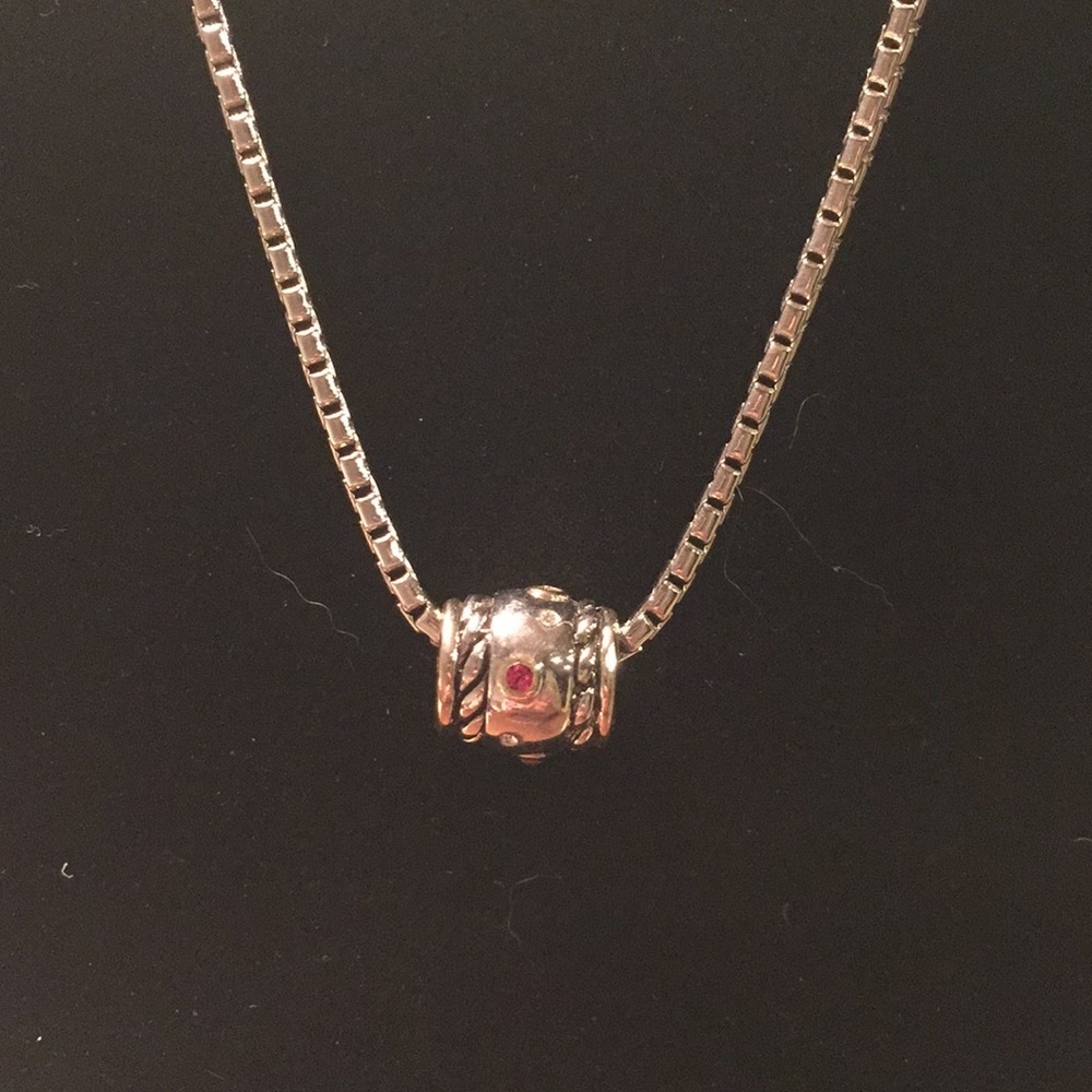 15" adj. necklace w/crystal/multi color detail